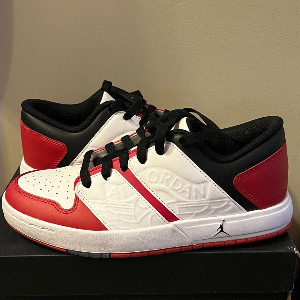 Air Jordan Red and White Sneakers